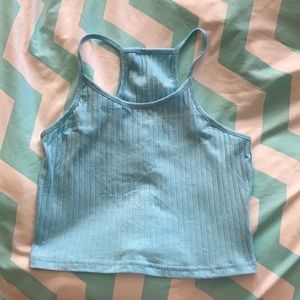 Blue crop top